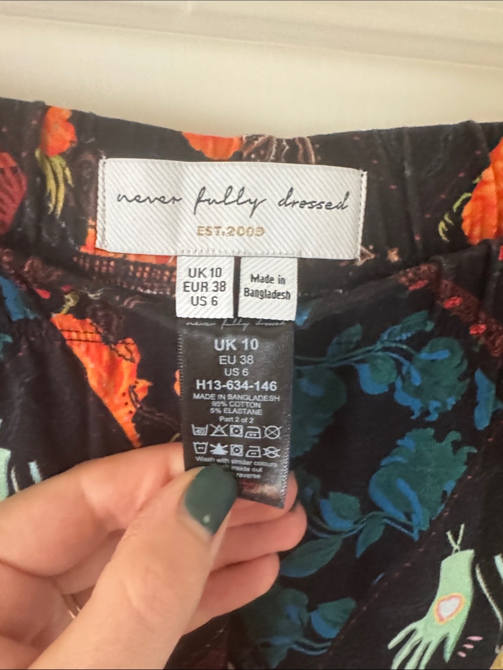 Never Fully Dressed Black Multicolor Patterned Flare Leggings - Picture 2 of 5